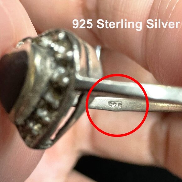 Sterling Silver & Onyx Bracelet + Earrings Set w/ Bonus Ring & Bags - Picture 10 of 15